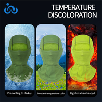 Masque facial personnalisé nouveau design, cagoule de cyclisme en soie glacée, masque de ski, cagoule de cyclisme à changement de couleur selon la température, sous-casque
