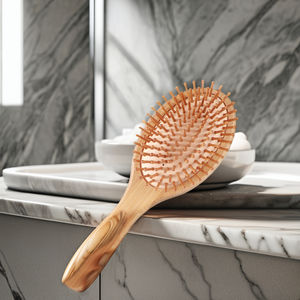 Fornitori di personalizzazione vendita diretta Eco Friendly spazzola per capelli di bambù etichetta privata pettine per capelli in legno - Product Image 1