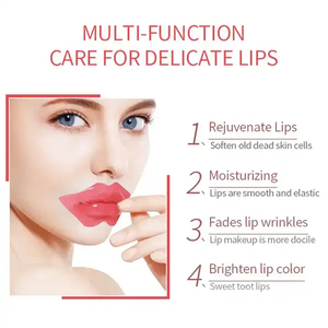 Parches de Mascarilla Labial Hidratante y Blanqueadora con Ácido Hialurónico y Colágeno Rosa, Fabricación de Marca Privada, Venta al Por Mayor - Product Image 6