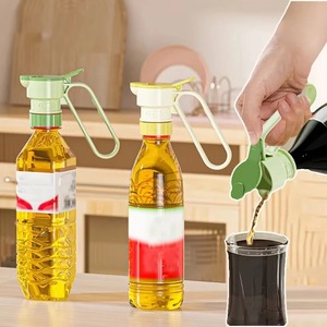 1PC Water Bottle Cap Cold Sealed Beverage Kettle Deflector Bottle Deflector With Handle Portable Beverage Oil Bottle Caps - Product Image 2