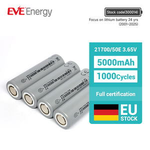 Batería EVE NCM 21700 de 5000 mAh 50E 3.6V 5000 mAh 1000 ciclos, Batería de Iones de Litio Inr 21700 para Bicicleta Eléctrica - Product Image 1
