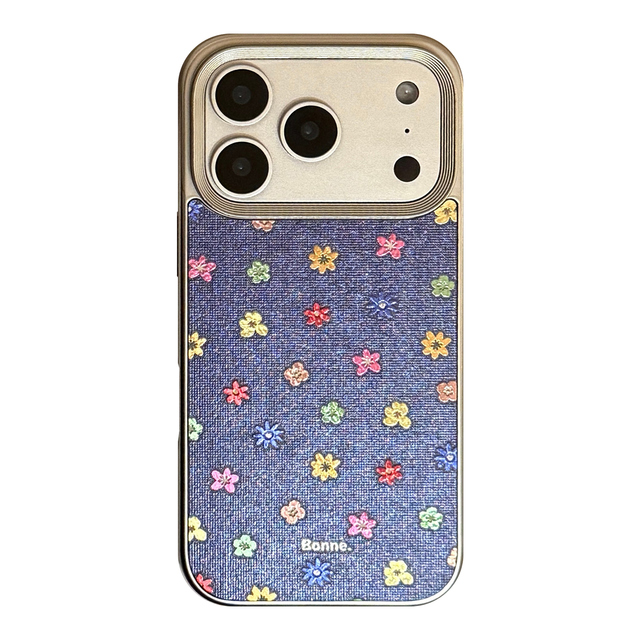 Vintage Denim-Style Business Services Star Phone Case 17/16/15/14/13/12/11Pro Max TPU+PC Electroplated Camera Bezel Anti-Scratch