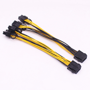 EPS CPU 12V, 8Pin Ke Dual 8 (6 + 2) Pin PCIE Kabel Catu Daya Motherboard Splitter 18AWG Ekstensi 8 Pin Ke 6 2 Pin 20Cm - Product Image 3