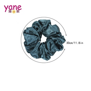 Coleteros lisos de satén para mujer, bandana de goma XXL, muchos colores - Product Image 2