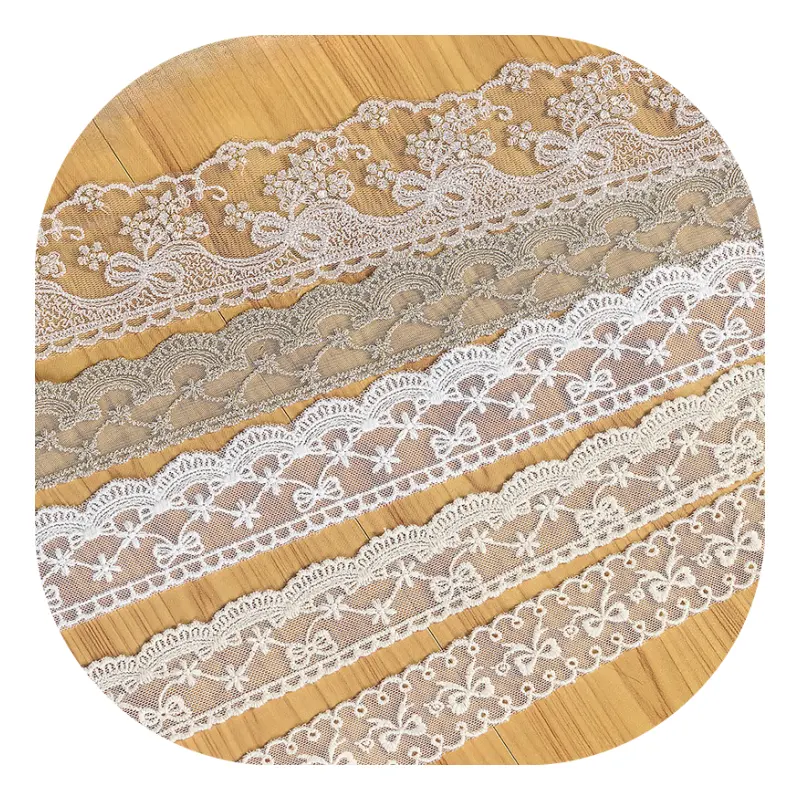 Ái lực 3 -6 cm thời trang vàng pháp guipure vải tuyn thêu lưới ren TRIM cho trang phục-dress