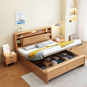 Modern <strong>Queen</strong> Full <strong>Size</strong> Luxury <strong>Bedding</strong> Sets Comforter Bedroom Furniture Hot Sale Double Wooden Beds with Storage - Product Image 5