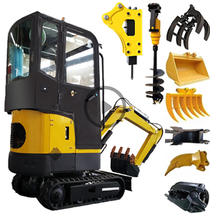 Mini-excavatrice japonaise de 1 tonne à chenilles en caoutchouc, avec moteur et chenilles, garantie 1 an, pour le terrassement - Product Image 4