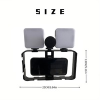 Kit de vlogging pour iPhone, kit de démarrage YouTube, accessoires : trépied pour téléphone, support pour téléphone, lumière LED et microphone canon