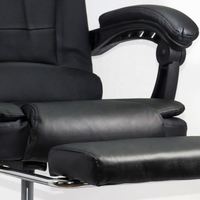 Fauteuil de direction massant JOHOOFURNITURE en cuir PU marron avec fonction chauffante et repose-pieds Sedia Da Ufficio