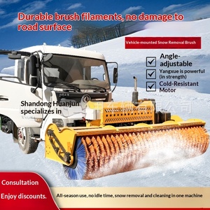Brosse à neige roulante pour voiture, déneigeuse d'hiver pour routes municipales, brosse à neige avant pour voiture, montée sur véhicule - Product Image 1