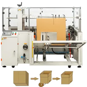 Erector de caja de máquina de apertura de caja aprobado por CE/Erector de caja de cartón de sellado inferior automático