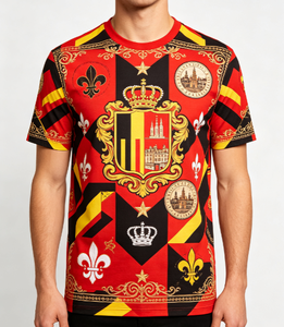 <span class=keywords><strong>Camiseta</strong></span> Personalizada de Diseño Belga para Hombre, Venta Directa de Fábrica, Precio Bajo, Alta Calidad, Personaliza con Tu Propio Diseño, Estilo Retro Diario - Product Image 1