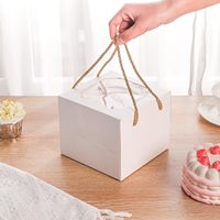 Petite boîte à gâteau avec fenêtre, boîte à pâtisserie, boîte à biscuits, contenants à gâteau jetables, mini boîte à tarte pour pâtisserie, dessert, cupcakes