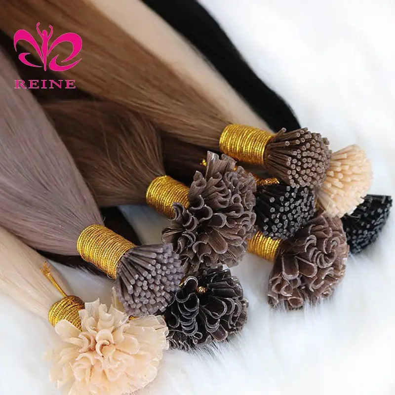 Straight U Tip Hair Extensions Nail Tip Human Hair Extensions Keratin Capsule 50pcs/ Set Ombre Blonde Color Real Hair 16-30inch