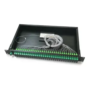 Divisor PLC Óptico ZG Tech para Servicio de <span class=keywords><strong>Internet</strong></span>, Montaje en Rack Estándar de 19'', 1x64 50/50, SC/APC, Negro, <span class=keywords><strong>Fibra</strong></span> Suelta G657A1 - Product Image 1