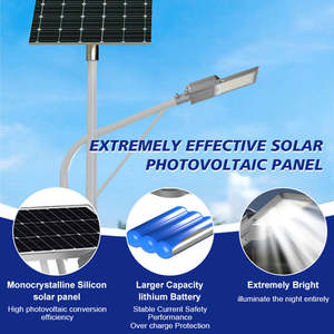 Focos Solares para Exteriores de 100w/200w/300w/400w/<span class=keywords><strong>500w</strong></span>, IP65 Impermeables, de Alta Potencia, Alimentados por Energía Solar, Farolas Solares Divididas para Jardín - Product Image 2