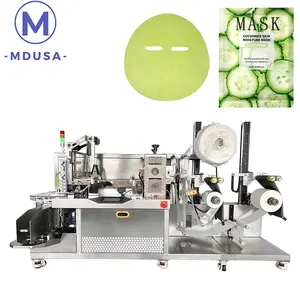 La macchina per il taglio del tessuto maschera facciale più popolare con attrezzature automatiche per il taglio, la piegatura e l'insaccamento del film