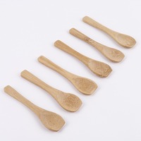 Kleiner Holz löffel Bambus Mini Baby Löffel Holz Eis Mini Flacher Mund Bambus Löffel