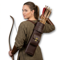 Sacoche à flèches dorsale en similicuir de haute qualité, entièrement personnalisable, pour le tir à l'arc (OEM)