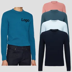 Suéter deportivo de algodón para hombre, ropa deportiva de cuello redondo con logotipo personalizado, moda Primavera 2023