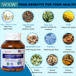 Fournisseur en gros de capsules détox de la marque WXW, brûleur de graisse, étiquette privée, gestion du poids, capsule minceur - Product Image 2