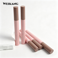 Tube de gloss à lèvres et eye-liner esthétique rose et marron, conteneur cosmétique vide à double embout pour coffret cadeau beauté