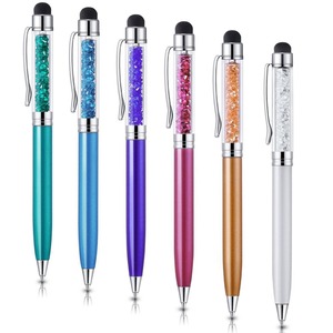 colores 2-en-1 de diamantes de <span class=keywords><strong>cristal</strong></span> Stylus pluma y tinta para tocar dispositivos de pantalla para iPhone/ipad/tablet - Product Image 1