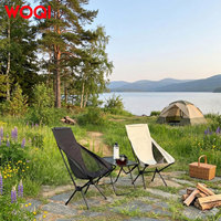 Chaise lune pliable WOQI moderne en aluminium et tissu Oxford pour camping, pêche, plage et jardin