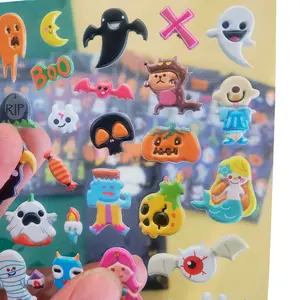 Giornata internazionale dei bambini di fabbrica stampa personalizzata 3D Puffy adesivo bolla adesivo dei cartoni animati per i bambini