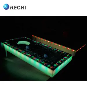 RECHI Trò Chơi Acrylic Ngoài Trời Trò Chơi Lỗ Ngô Trò Chơi Lỗ Ngô Gỗ Túi Đậu Trò Chơi Ném Lỗ Ngô Cỏ Lucite Với Đèn LED