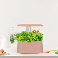 Système hydroponique domestique Macaron Colors de taille compacte, mini jardin intelligent pour la culture hydroponique intérieure
