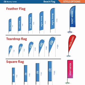 Nuevas Banderas de Pluma Personalizadas Populares con Logotipo, Bandera de Pluma con Base Cruzada y Estampado Personalizado - Product Image 2