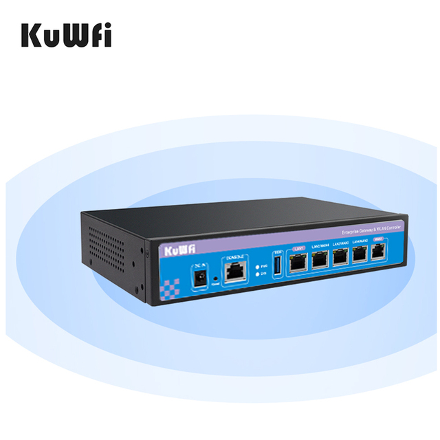 WiFi Solution Provider KuWFi P2P Traffic Control 1000M Wireless 128 Devices Full Gigabit Port Smart Ac Poe Router for Manage AP