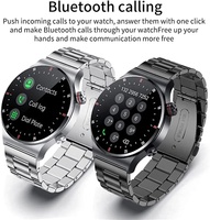 Reloj Inteligente Deportivo de Acero Inoxidable con Monitor de Ritmo Cardíaco y Sueño, Pantalla IPS, Reloj de Fitness
