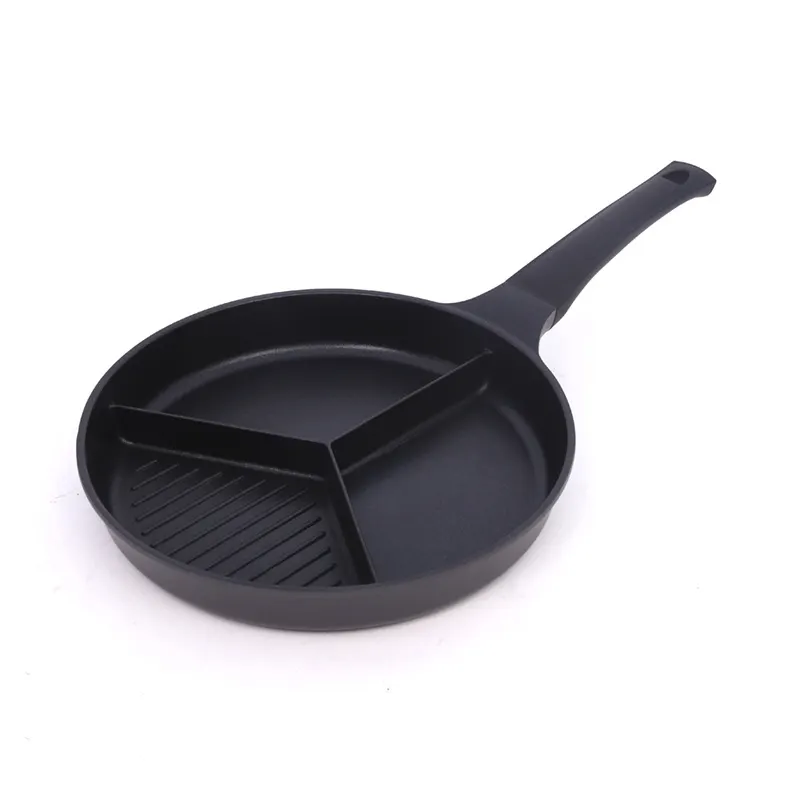 2023 2024 Skillet Cookware Aluminum Multifunctional Non Stick Induction Divided Grill Pan 3 In 1 Breakfast Master Frying Pan