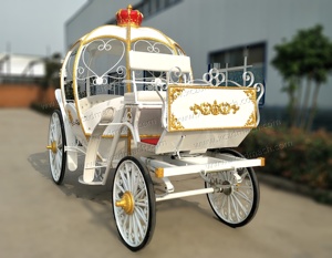 Chariot à Chevaux Électrique en Forme de Citrouille, Carrosse Princesse, Fabricants de Véhicules Électriques - Product Image 4