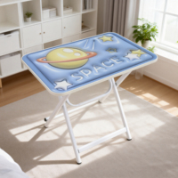 Ensemble table et chaise d'étude pliables et portables pour jeunes enfants, avec structure en MDF et métal, design écologique