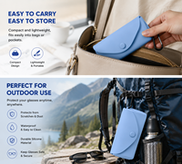 Étui à lunettes portable en silicone, étui de protection pour lunettes de soleil facile à ranger pour les voyages en plein air, pochette de rangement souple en silicone pour lunettes