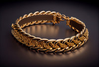 Bracelet unisexe tendance en laiton plaqué or fait main pour cadeau - Produit en gros