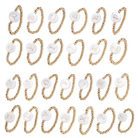 New Fashion Edelstahl perle Elastische Ringe Hochwertige natürliche Süßwassers chale Dould-Side Öltropfen kleber 26 Buchstaben Ring