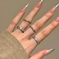 Dylam New Trending Bijoux de haute qualité en argent 925 plaqué or Bagues de créateur pour femmes