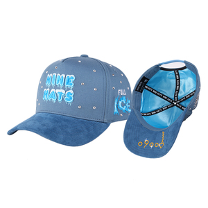 Nón kết bóng chày chất liệu da lộn lót satin thêu đá cao cấp, sản xuất tại xưởng, đặt may theo yêu cầu - Product Image 6