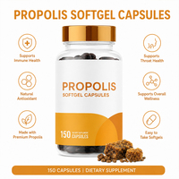 Gélules de Propolis pour la Défense Immunitaire, Renforcement de la Protection Antioxydante, Complément Herbal Premium à Base de Propolis d'Abeille, Marque Privée OEM