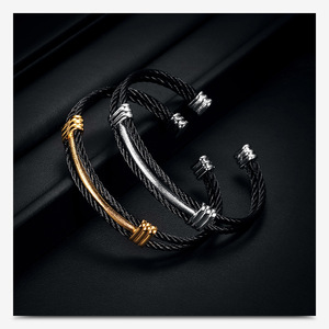 2026 High Quality 18k Gold Plated Stainless Steel Rotundity Twisted <b>Bangle</b> <b>Bracelet</b> Unisex Party Jewelry - Product Image 3