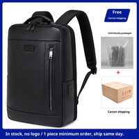 Sac à dos en cuir véritable imperméable de style professionnel avec port USB pour les trajets quotidiens, grande capacité pour ordinateur portable, homme et femme