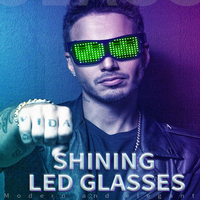 Nouvelles lunettes LED magiques rechargeables par USB, programmables par application, Bluetooth, lumière douce clignotante, lunettes intelligentes pour Noël
