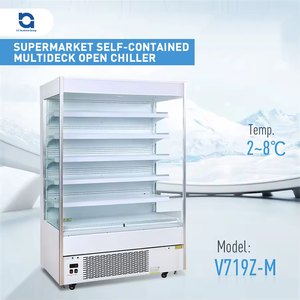Comercial 470L a 1260L Multideck Chiller Refrigerador Modo de refrigeración por aire Vitrina para tienda de conveniencia y exhibición de supermercado - Product Image 3