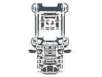 Kit de Conversión de Carrocería con Faros Delanteros, Parachoques, Pasos de Rueda y Faldones Laterales para BMW X6 G06 2020-2023, Actualización al Estilo LCI X6M