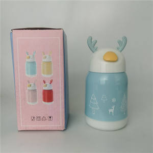 Borraccia Riutilizzabile <span class=keywords><strong>per</strong></span> Bambini da 380ml con Manico, Tazza a Forma di Corna con Rivestimento in PP, Adatta <span class=keywords><strong>per</strong></span> Acqua Bollente, Rotonda, Trasparente - Product Image 5