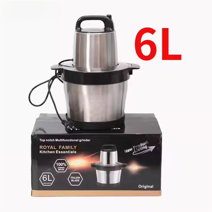 Hot Selling Multifunction Stainless Steel Electric Food Processor 6L Mixing Slicing French Features Household Kitchen Appliance